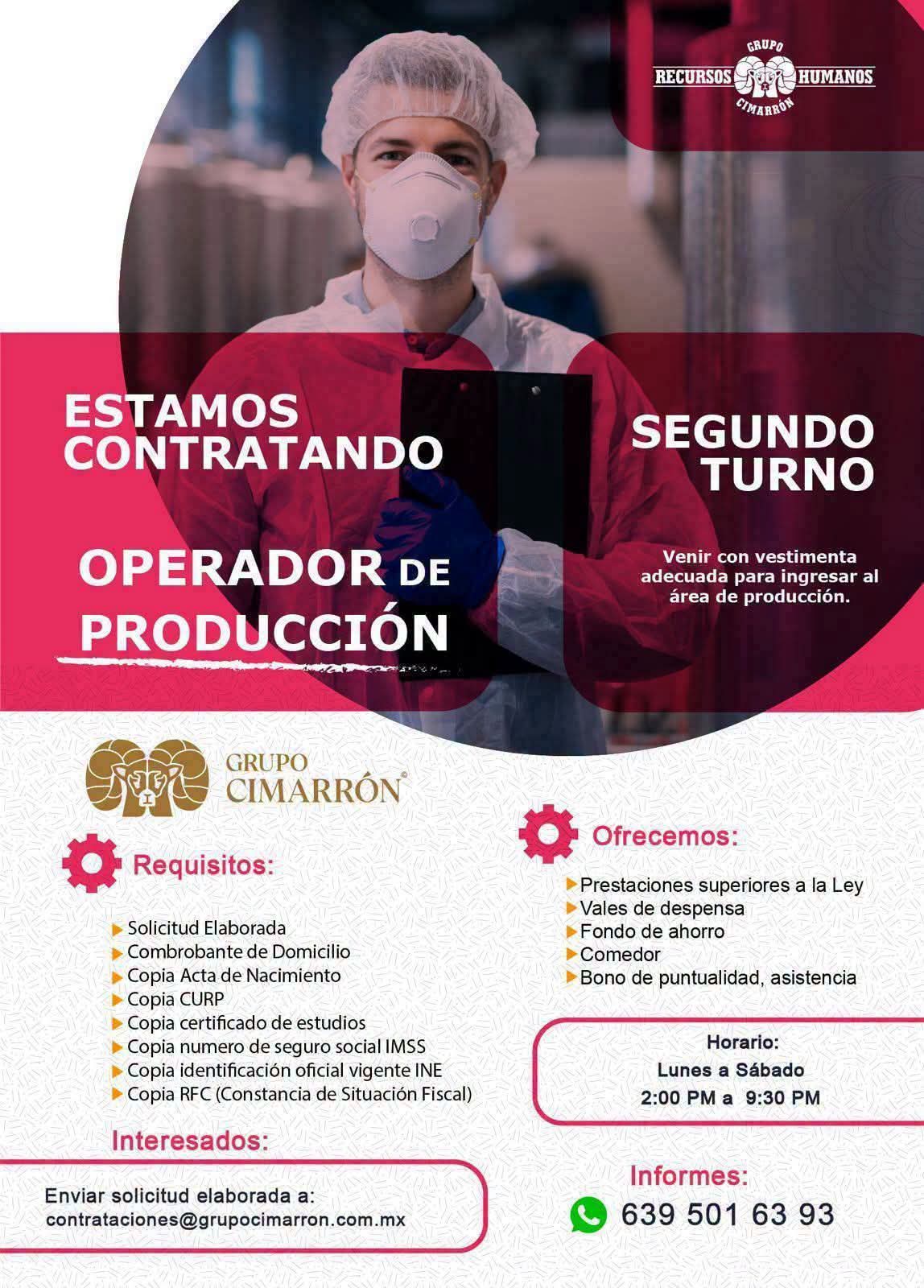 Operadores de producción
