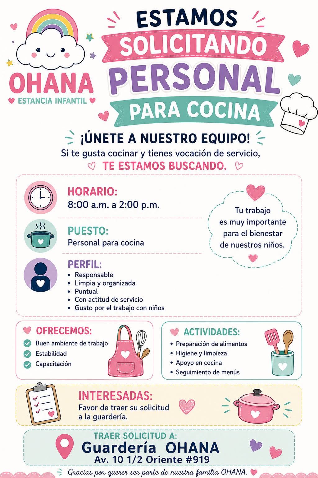 Personal para cocina
