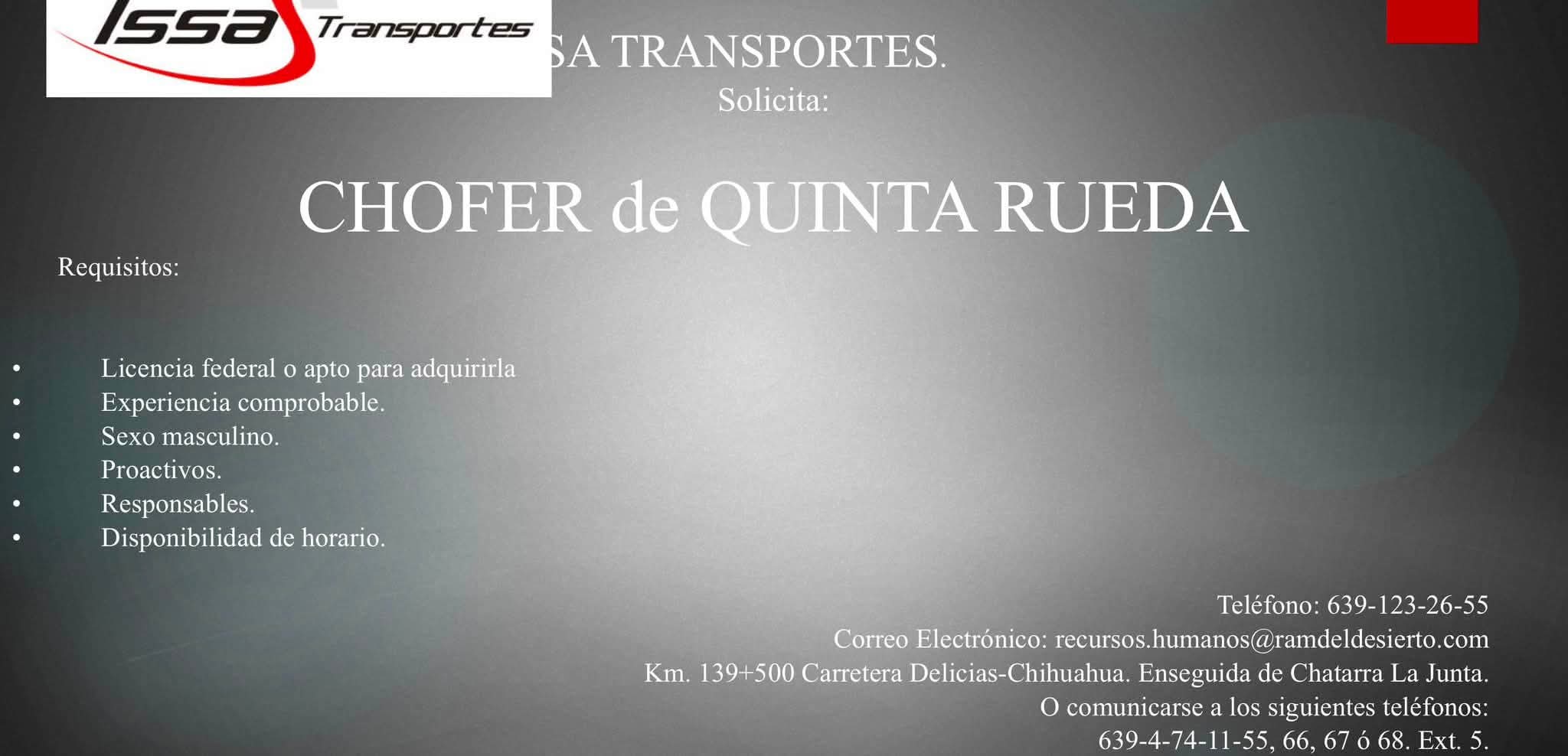 chofer de quinta rueda