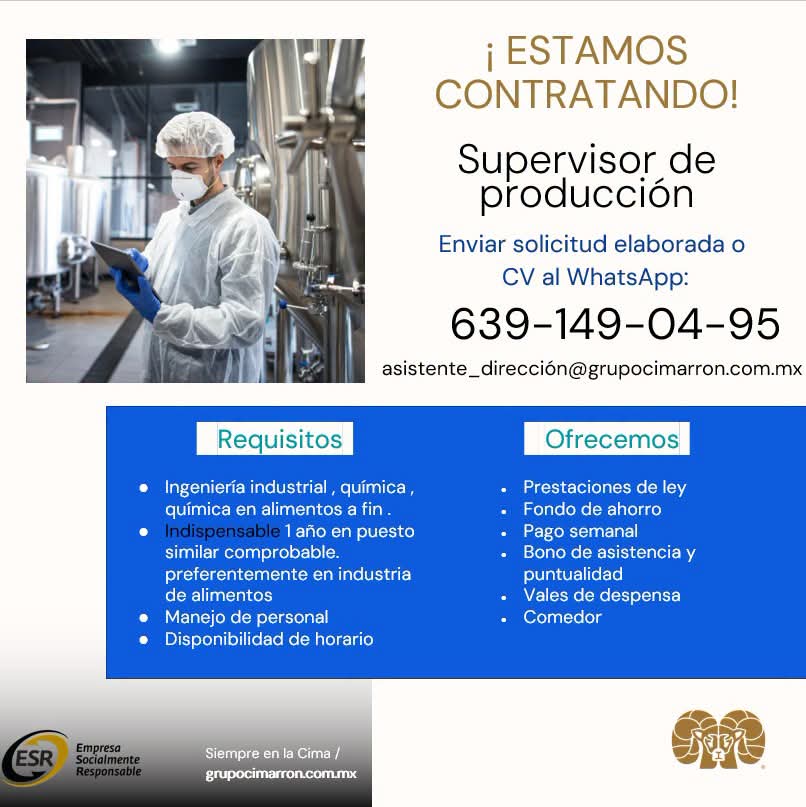 Supervisor de producción