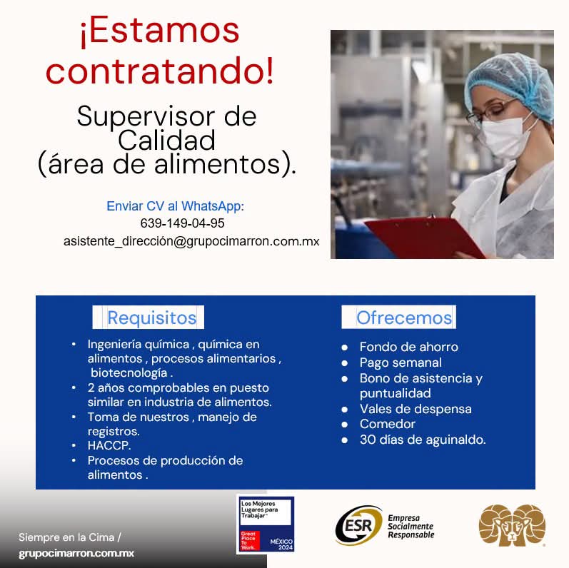 Supervisor de calidad