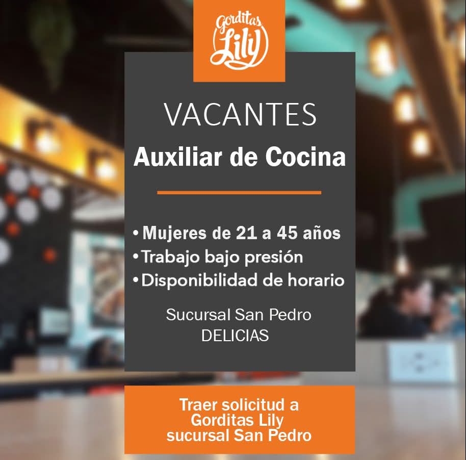 Auxiliar de cocina