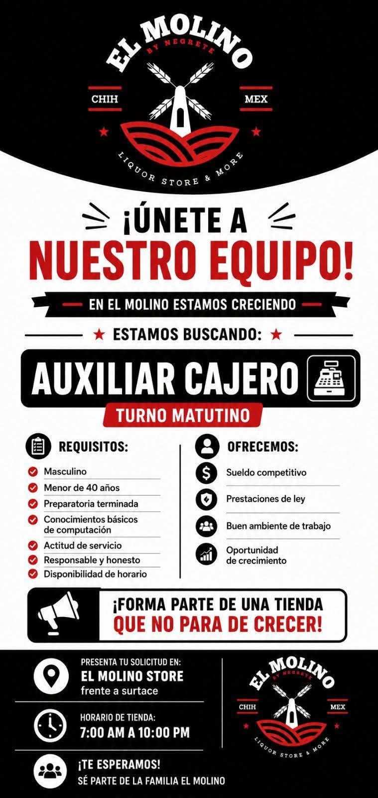 Auxiliar cajero