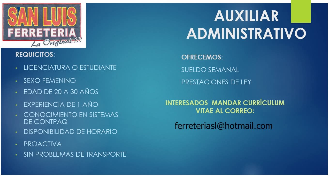 Auxiliar administrativo