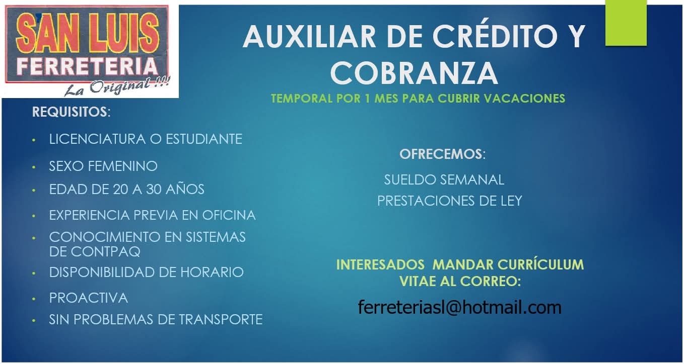Auxiliar de credito