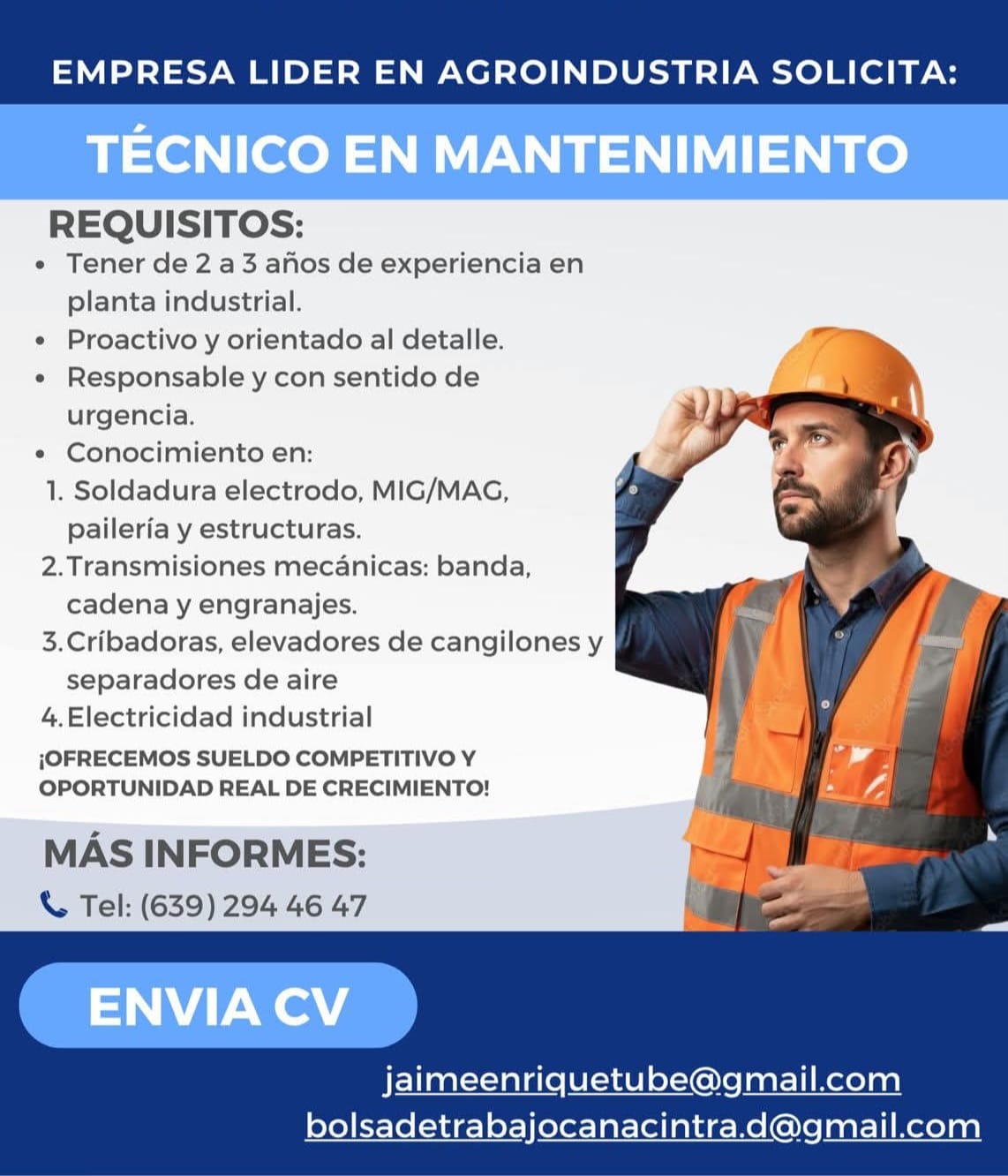 Tecnico de matenimiento