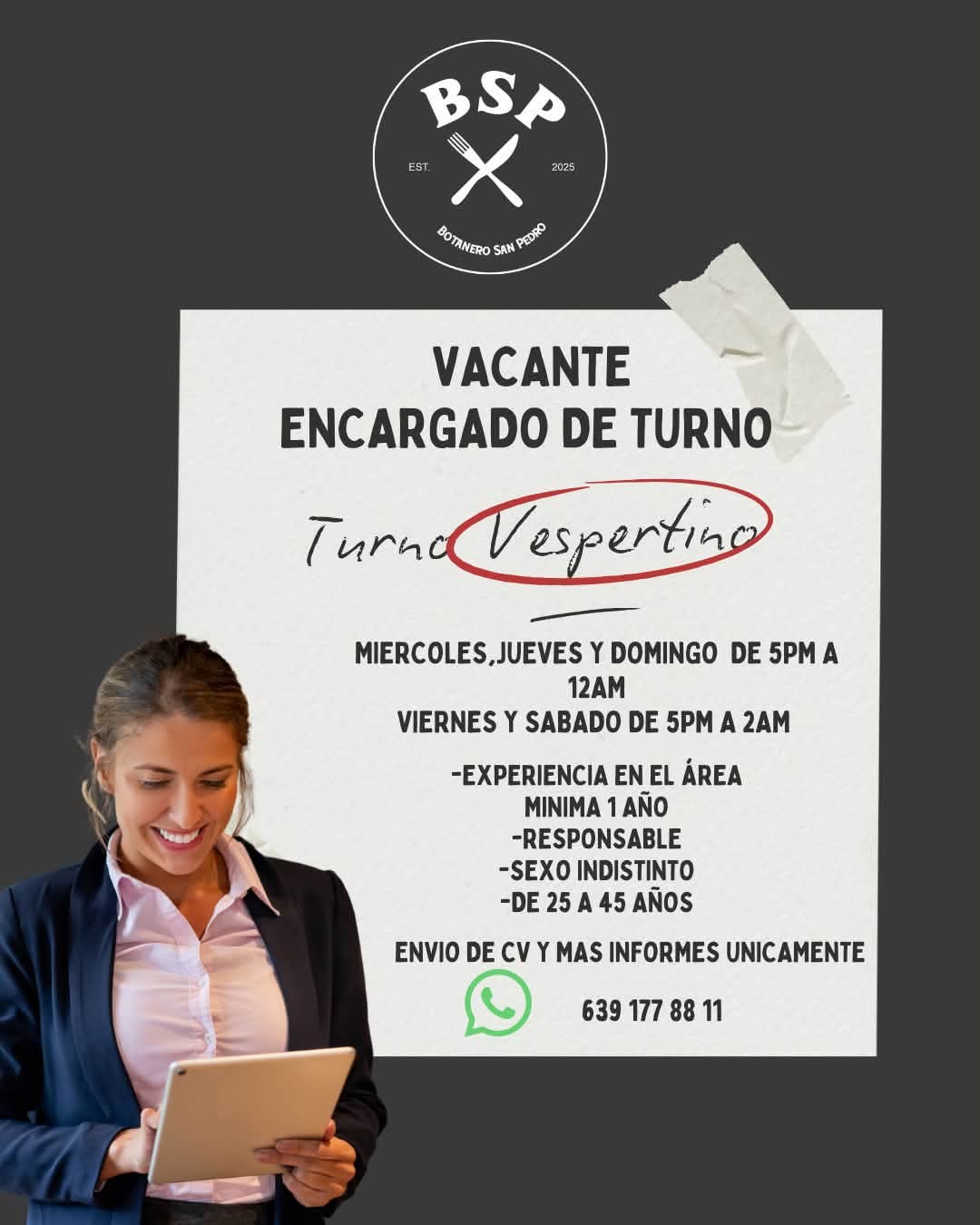 Encargado de turno
