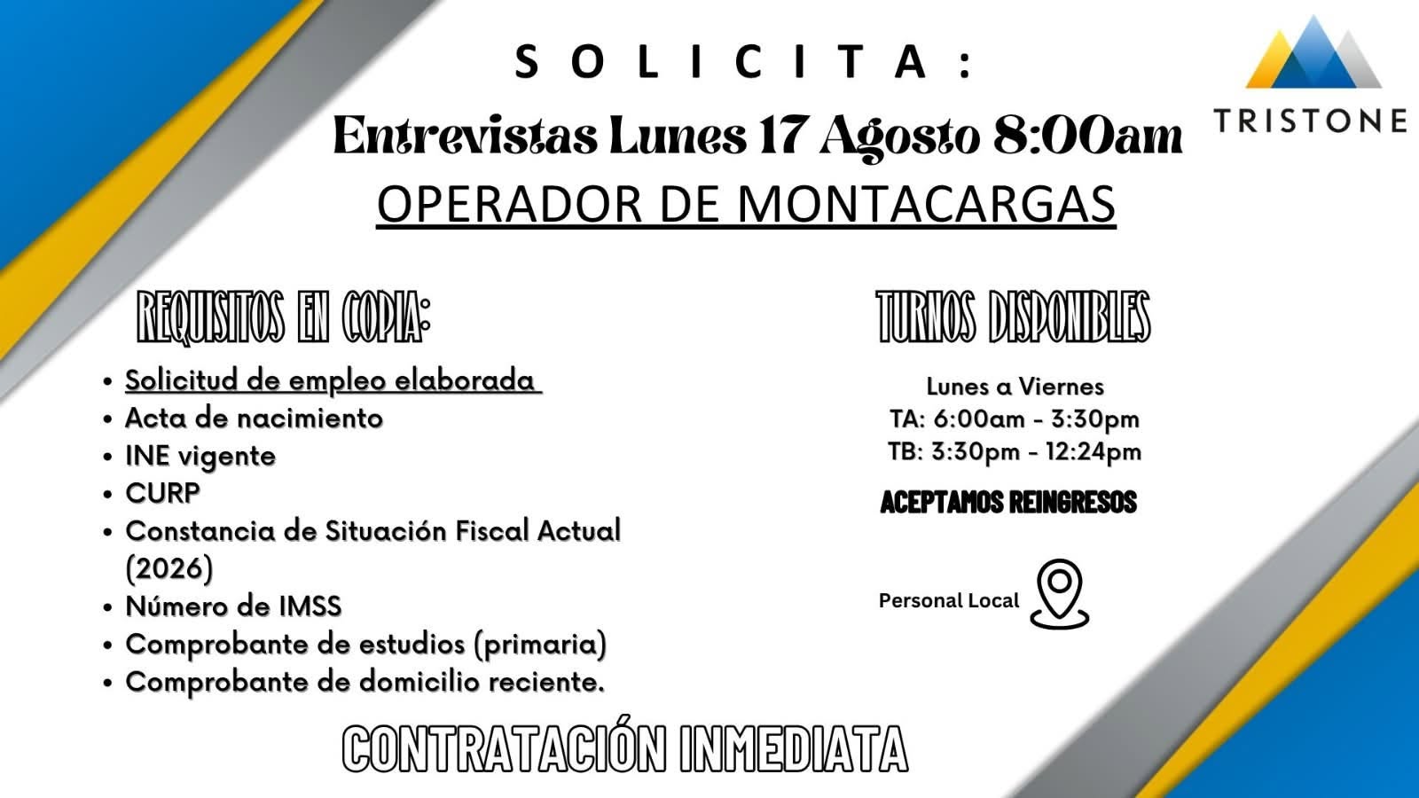 Operador de montacargas
