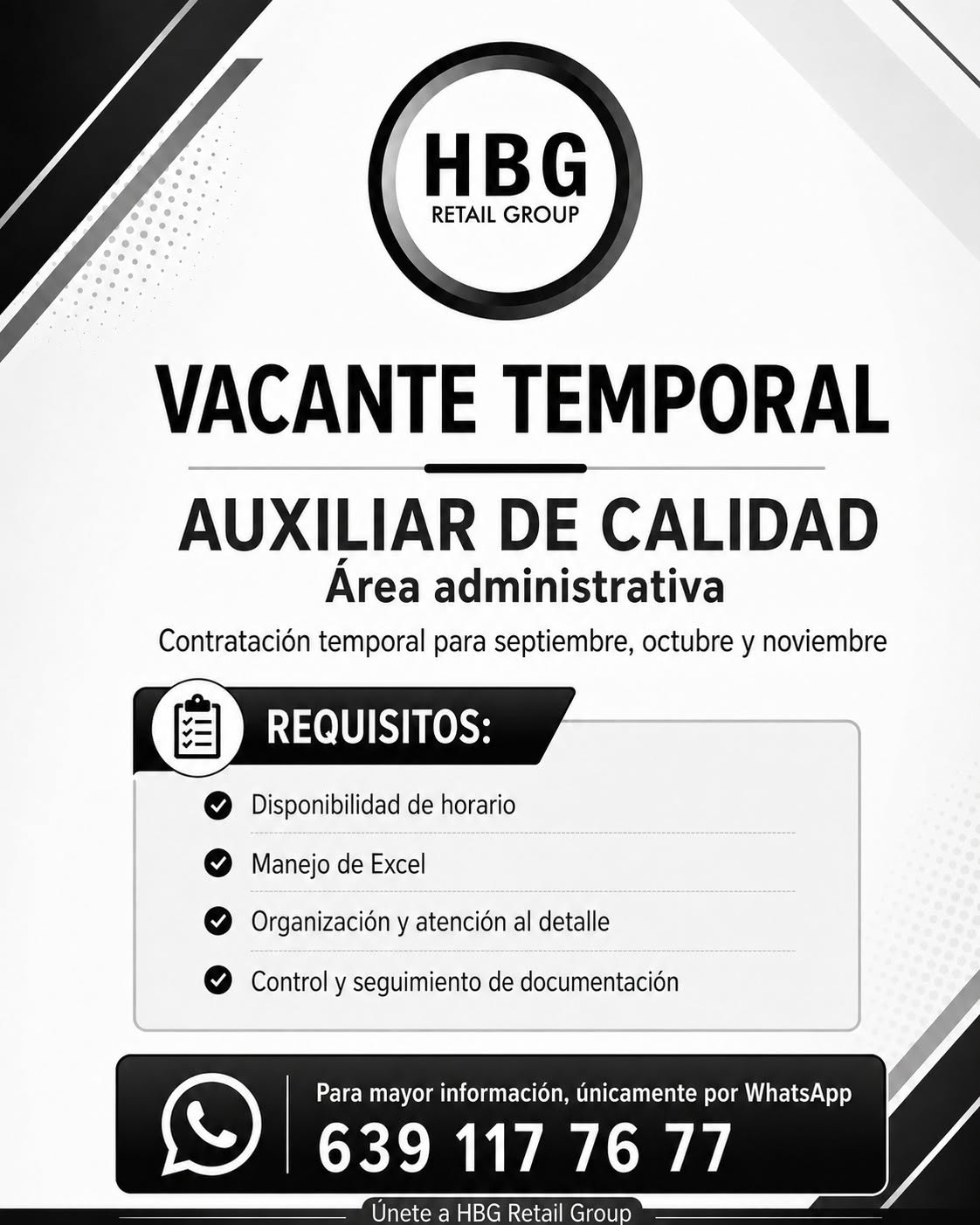 Auxiliar de calidad