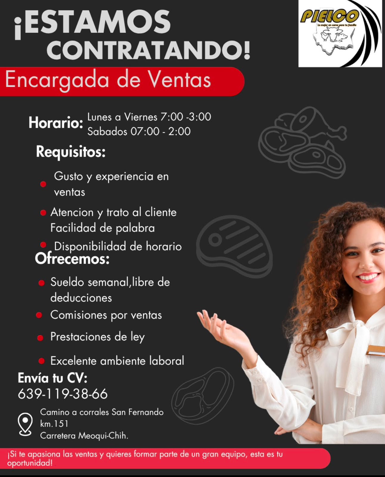 Encargada de ventas