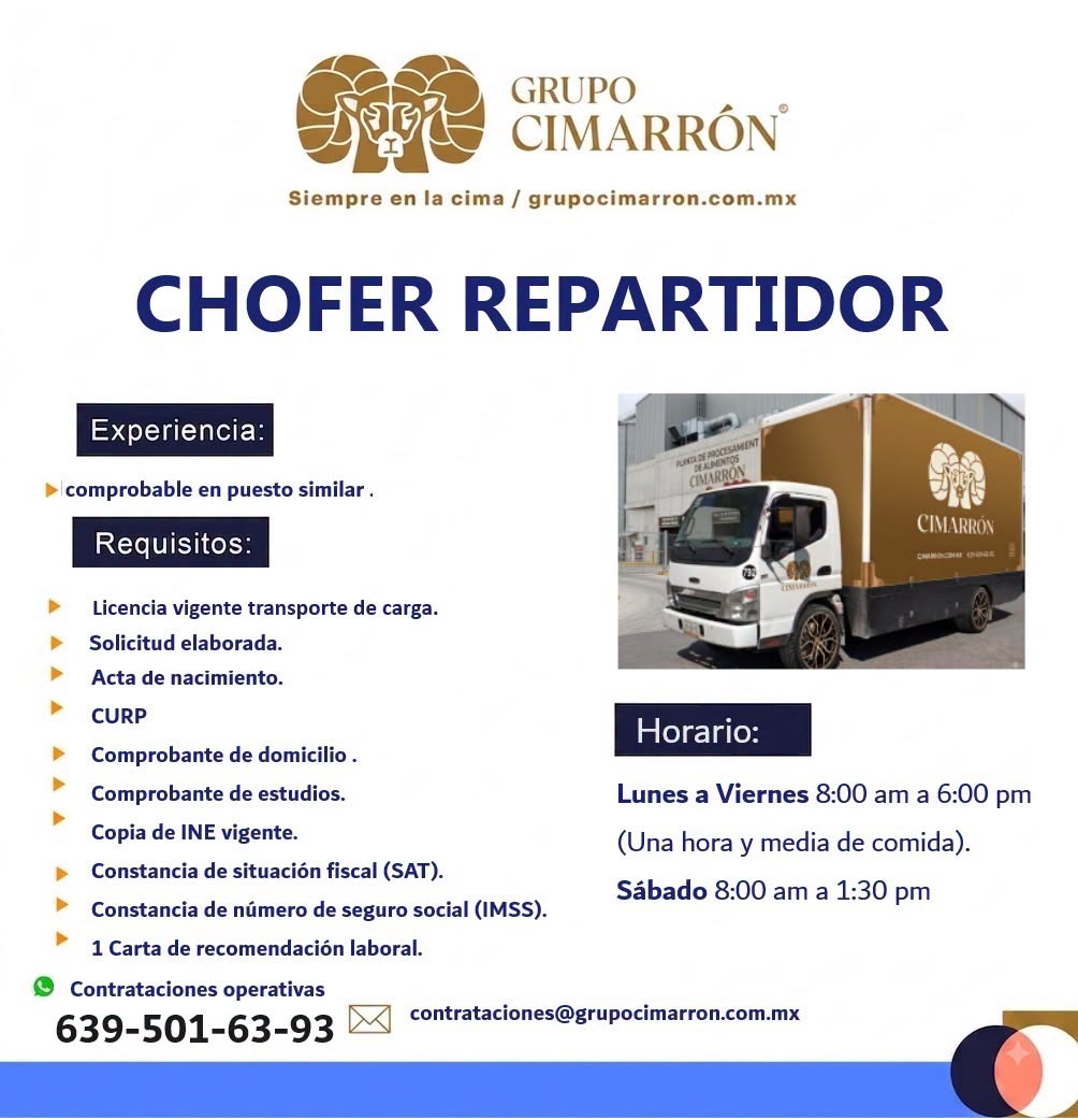 Chófer repartidor