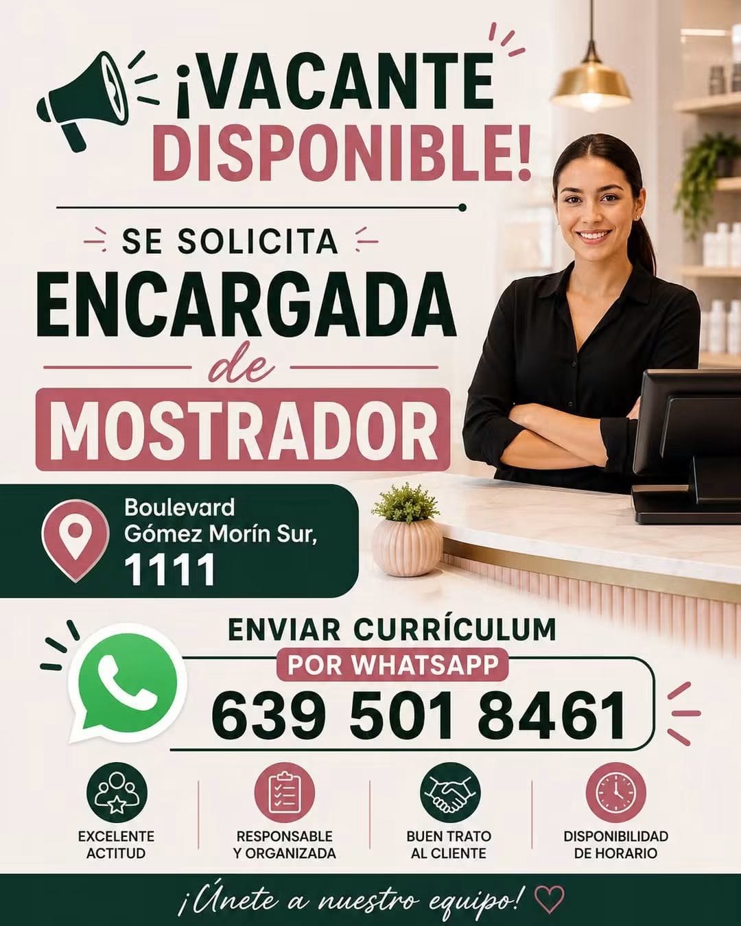 Encargada de mostrador