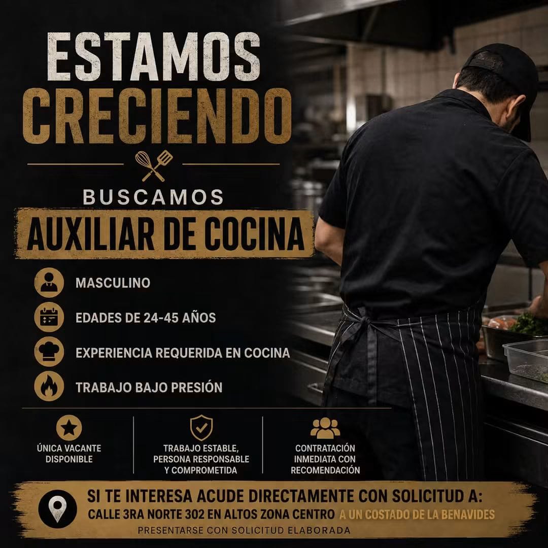 Auxiliar de cocina