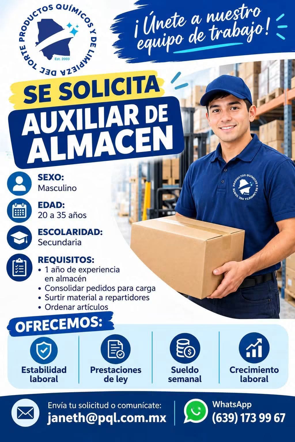 Auxiliar de almacén