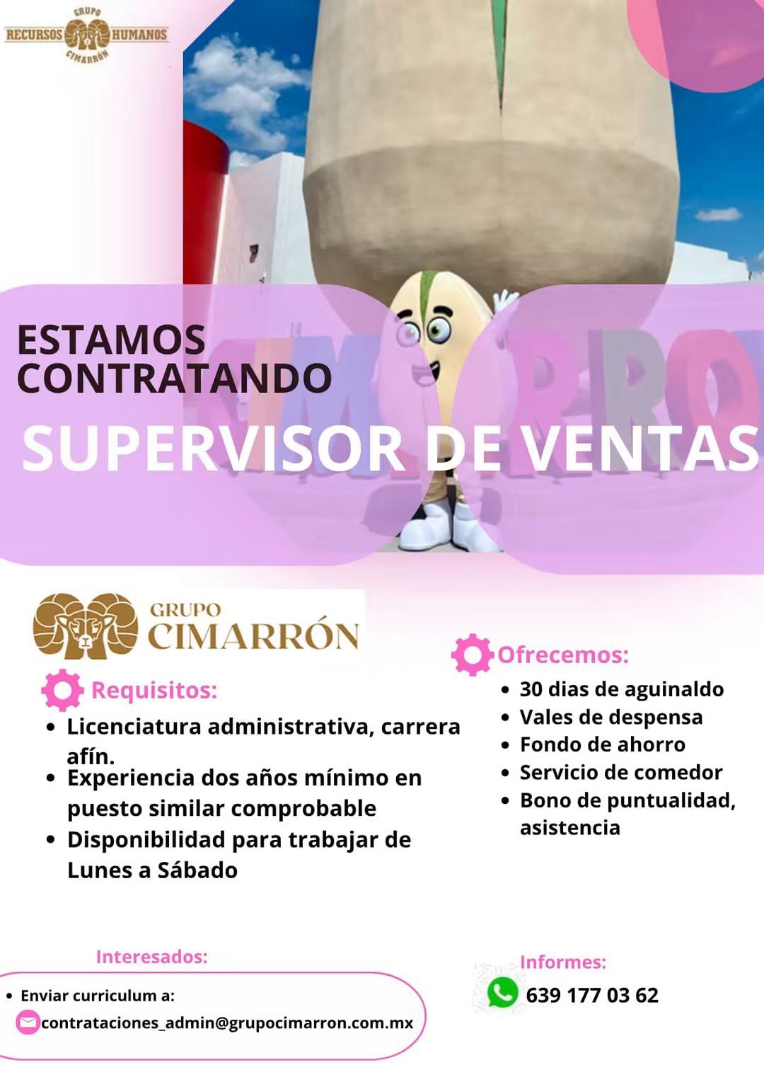 Supervisor de ventas