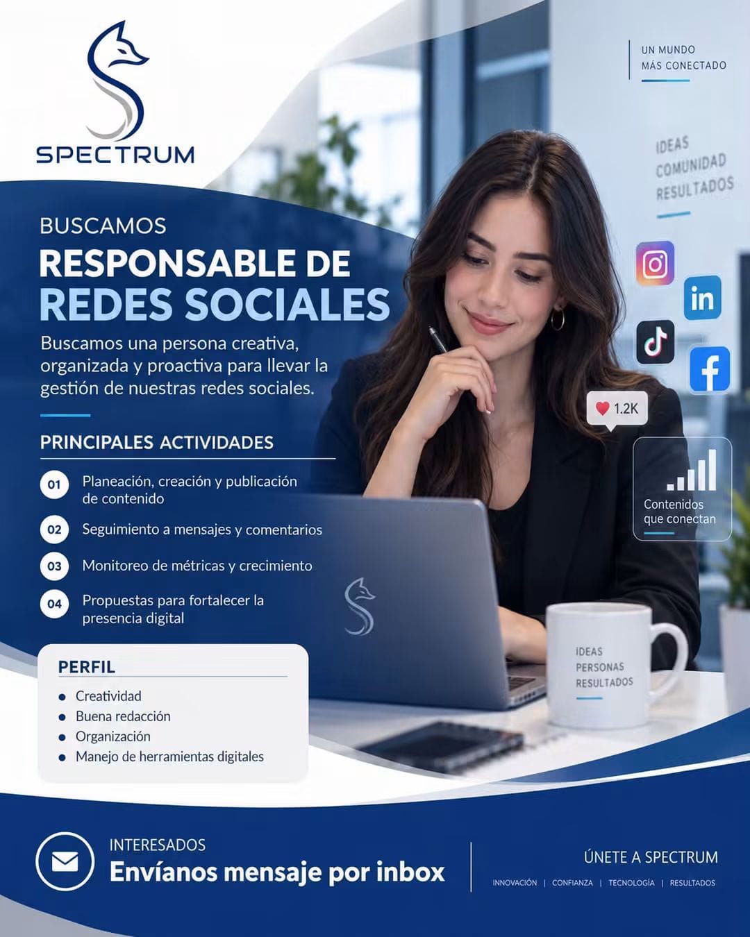 Responsable para redes sociales