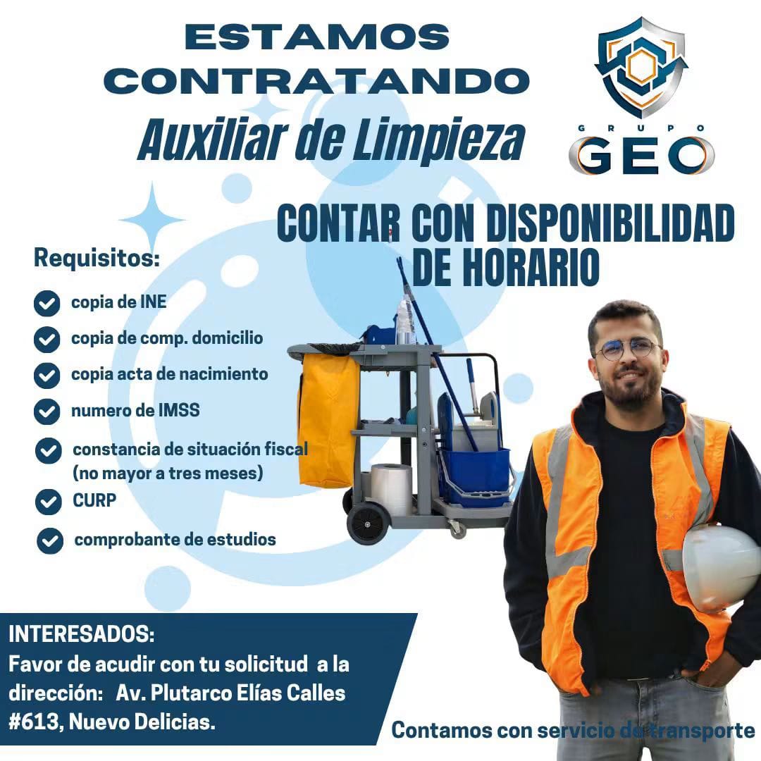 Auxiliar de limpieza