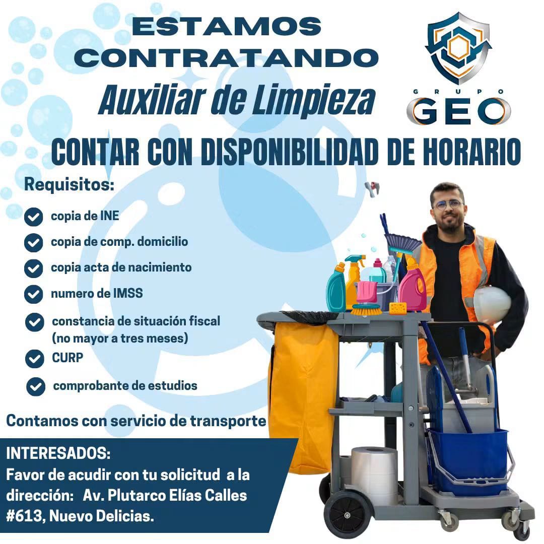 Auxiliar de limpieza