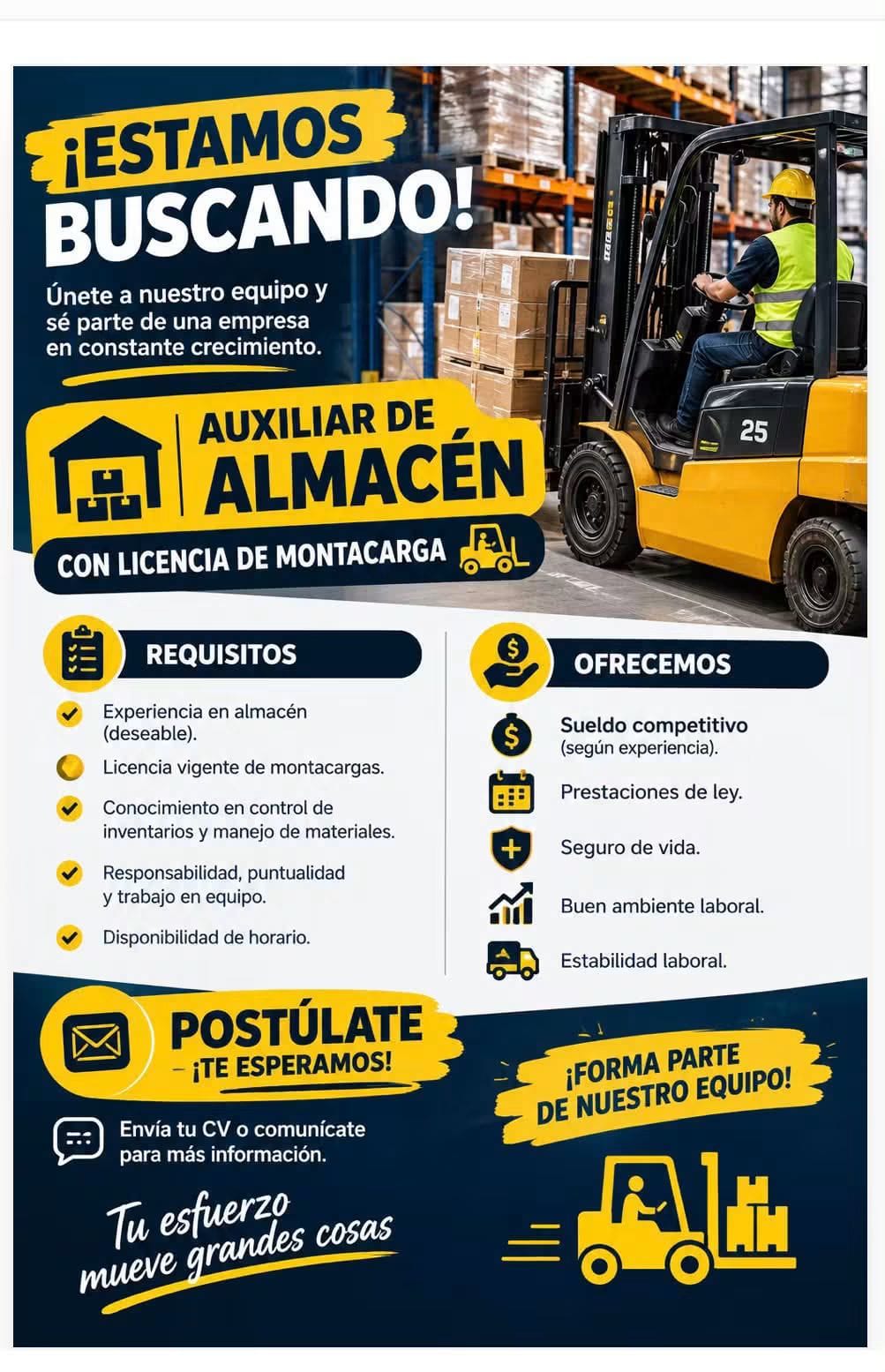 Auxiliar de almacén