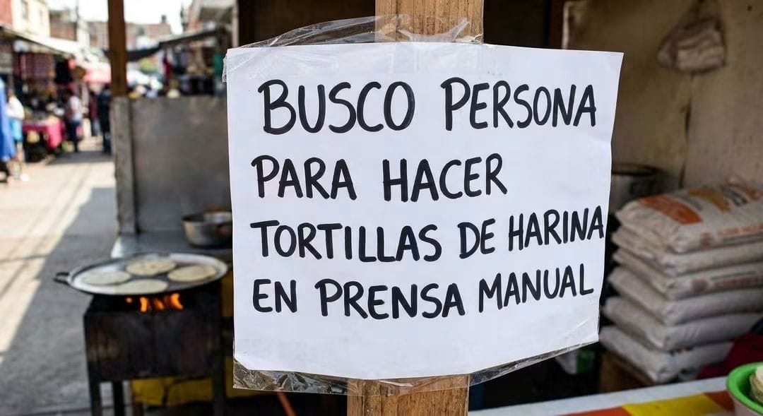 Persona para hacer tortillas de harina